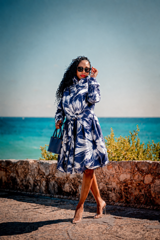 Samuel Dong Runway Romance Jacquard Coat Dress 🌸