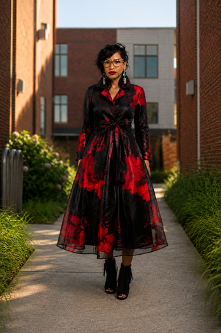 Samuel Dong Bloom Double Collar Dress (Multiple Prints)