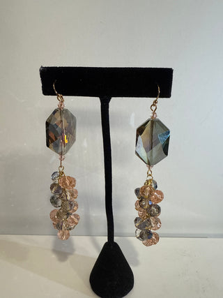 Sage Whisper Blush Cluster Earrings