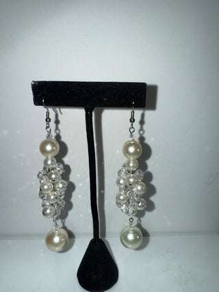 Swirl Pearl Glam Cascade Earrings