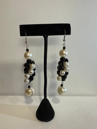 Swirl Pearl Glam Cascade Earrings