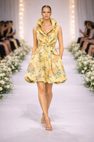 Samuel Dong Brocade Bubble Dress