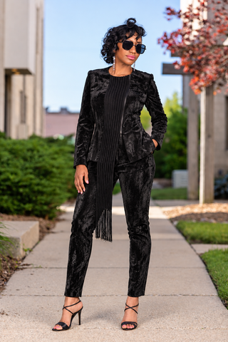After Dark Fringe Suit by Samuel Dong