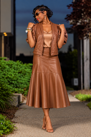 Caramel Confidence Skirt Set 🤎