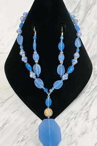 Iced Serenity Necklace Set ❄️💙✨