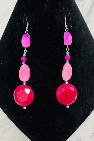 Ruby Rhythm Linear Earrings