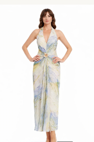 Petal Mirage Halter Gown by Badgley Mischka