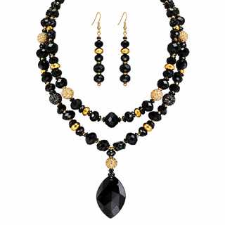 Black Diamond Necklace Set 🖤✨