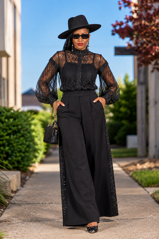Midnight Romance Blouse 🖤✨