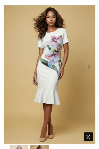 Whisper Bloom Midi Dress 🌸