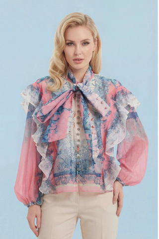 Sky Blush Cascade Blouse 💗💙