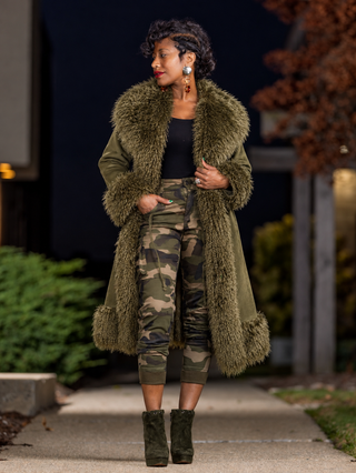 Olive Mongolian Luxe Jacket