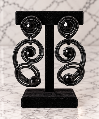 Midnight in Motion Statement Earrings