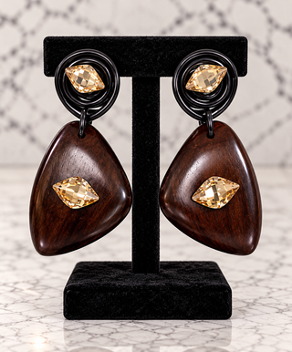 Champagne & Chocolate Statement Earrings