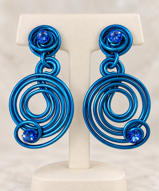 Hypnotic Blue Statement Earrings