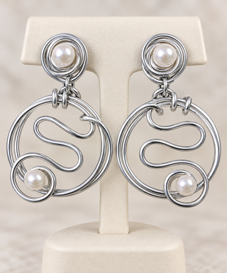 Pearls & Curves Statement Earrings