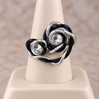 Twisted Brilliance Statement Ring