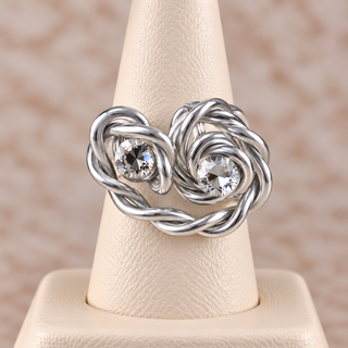 Twisted Brilliance Statement Ring