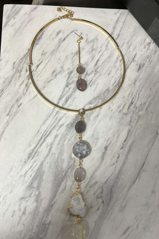 Smoky Quartz Cascade Necklace