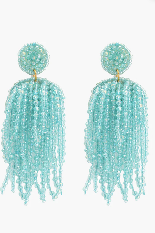 Aqua Rain Fringe Earrings 💧✨