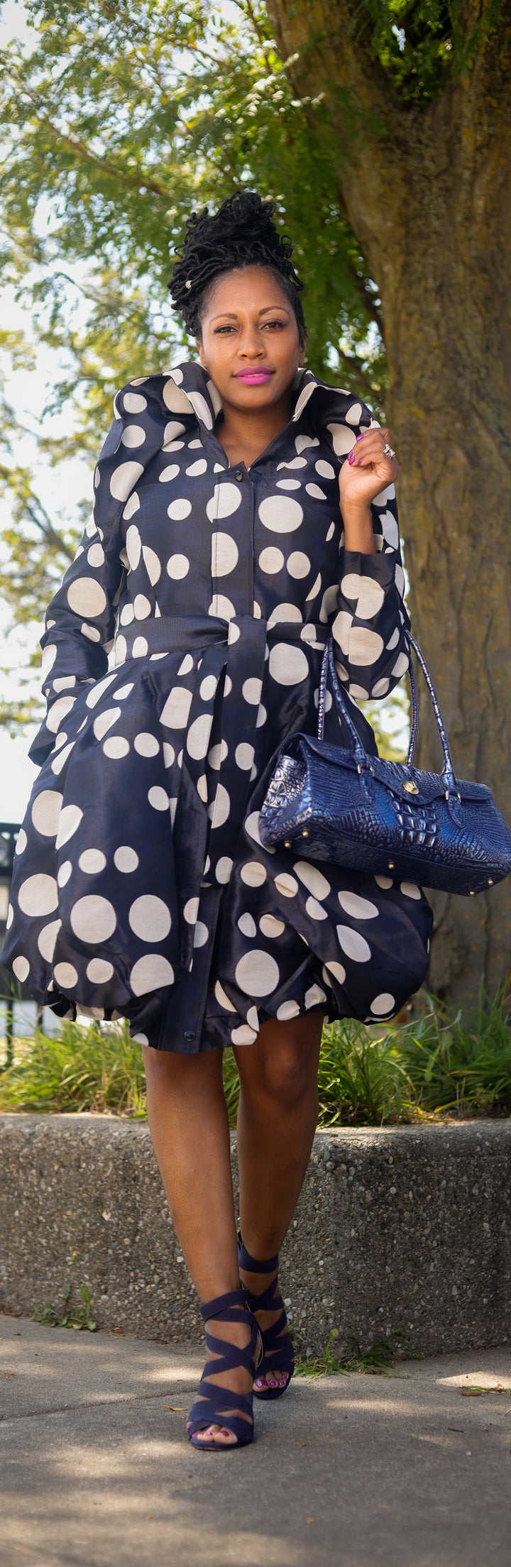 Samuel Dong's Jacquard Coat Dress (5 Color Options)