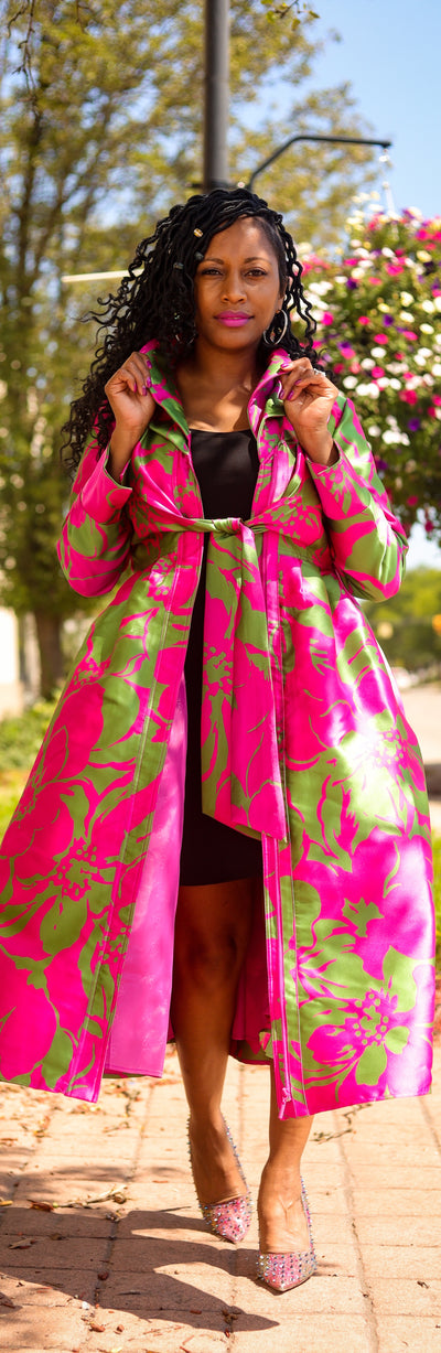 Samuel Dong's Floral Double Collared Dress