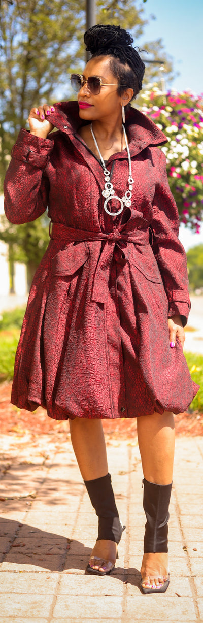 Samuel Dong's Woven Bubble Coat Dress