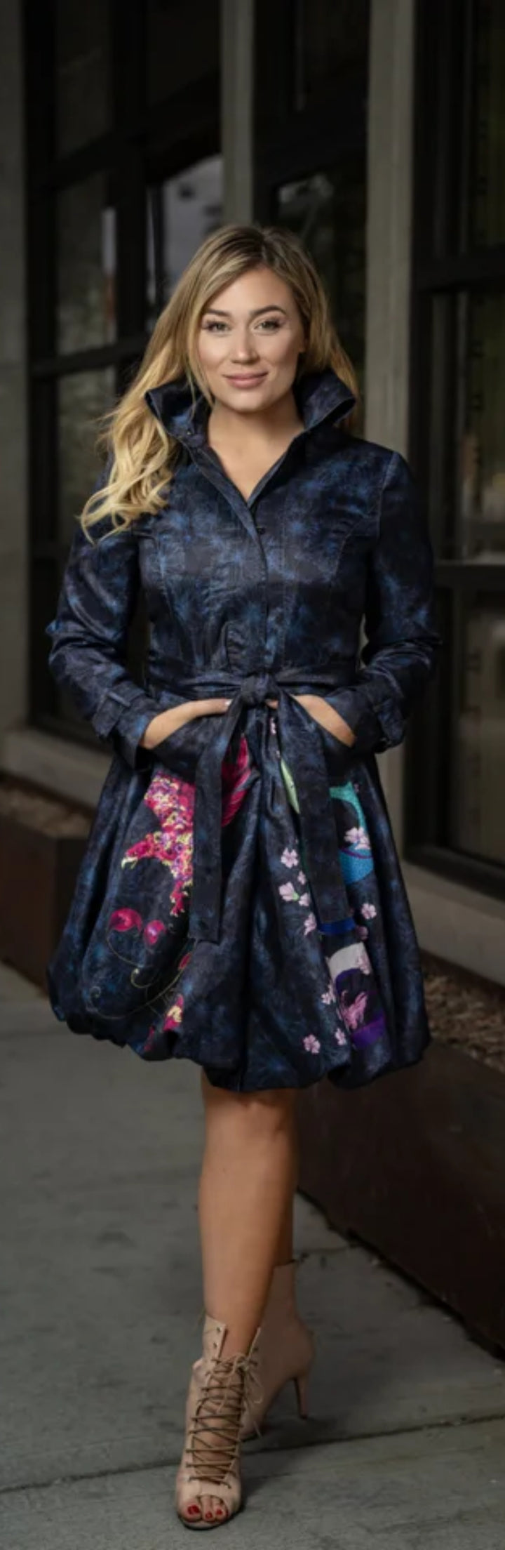 Samuel Dong's Printed Bubble Coat Dress - (19 Options)