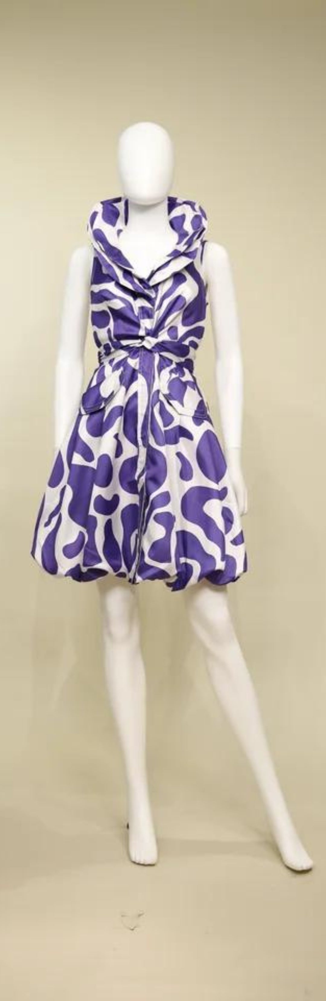 Samuel Dong's Print Double Collared Bubble Dress (17 Color Options)