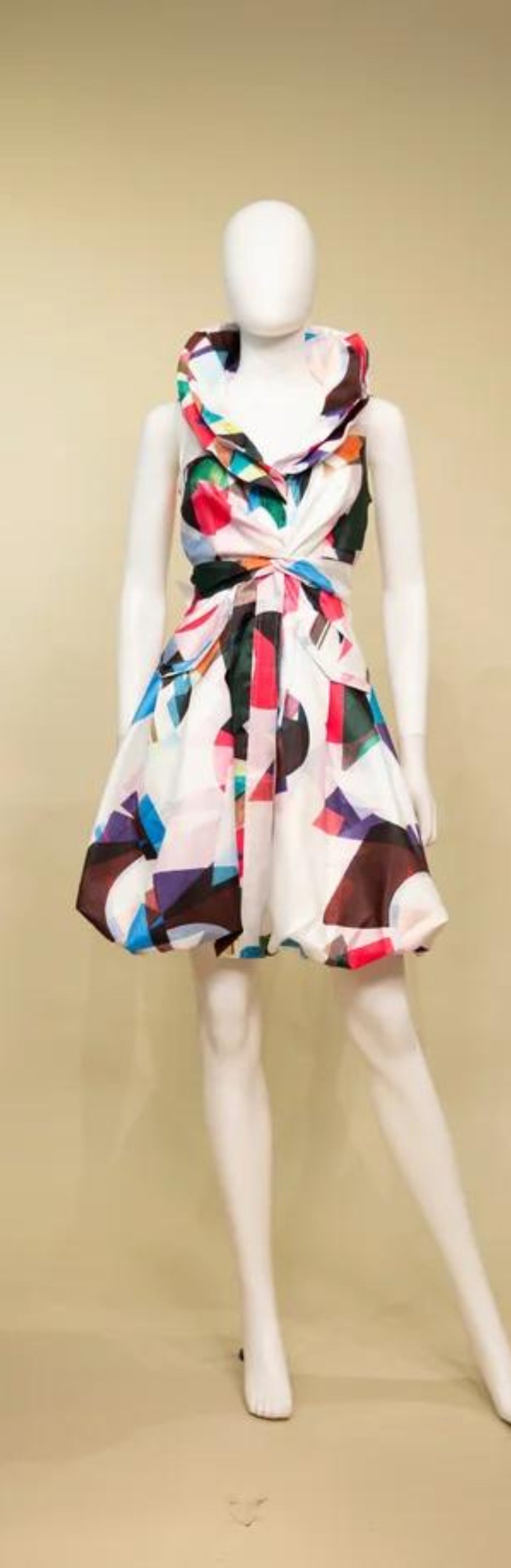 Samuel Dong's Print Double Collared Bubble Dress (17 Color Options)