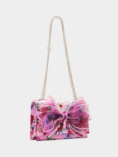 Betsey Johnson Pearl Trimmed Bow Bag