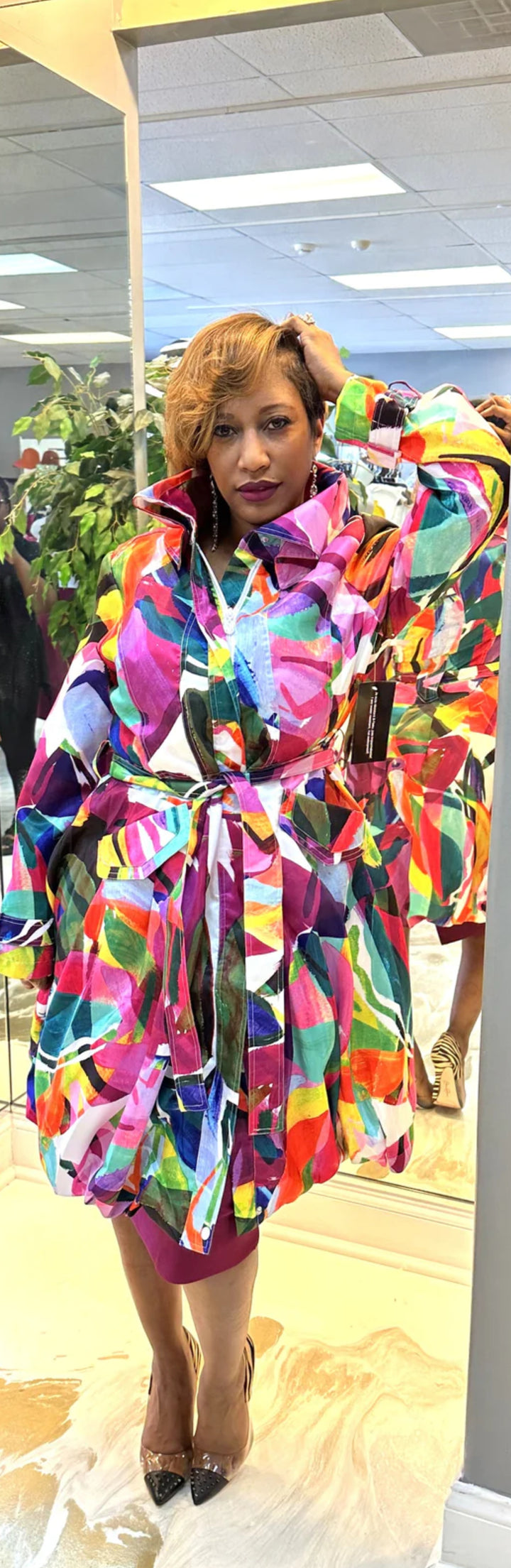Samuel Dong's Printed Bubble Coat Dress - (19 Options)