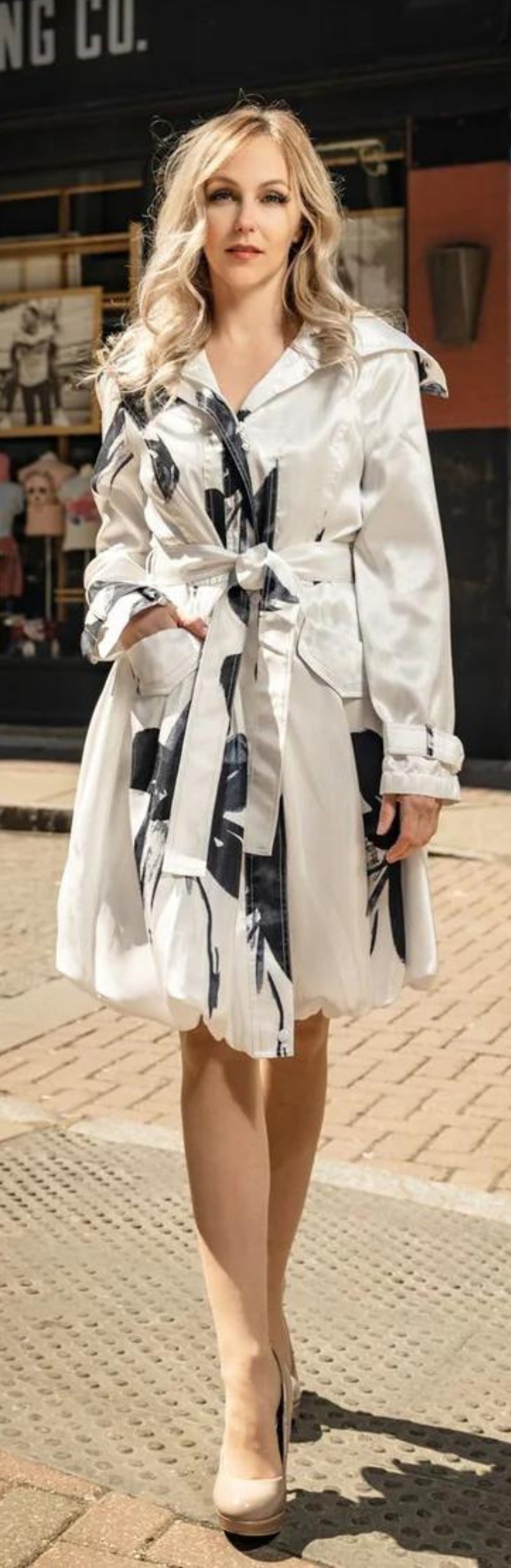 Samuel Dong's Printed Bubble Coat Dress - (19 Options)