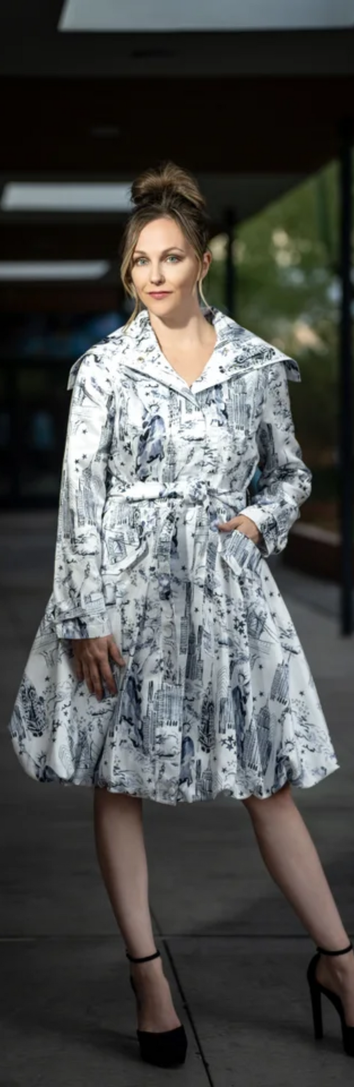 Samuel Dong's Printed Bubble Coat Dress - (19 Options)