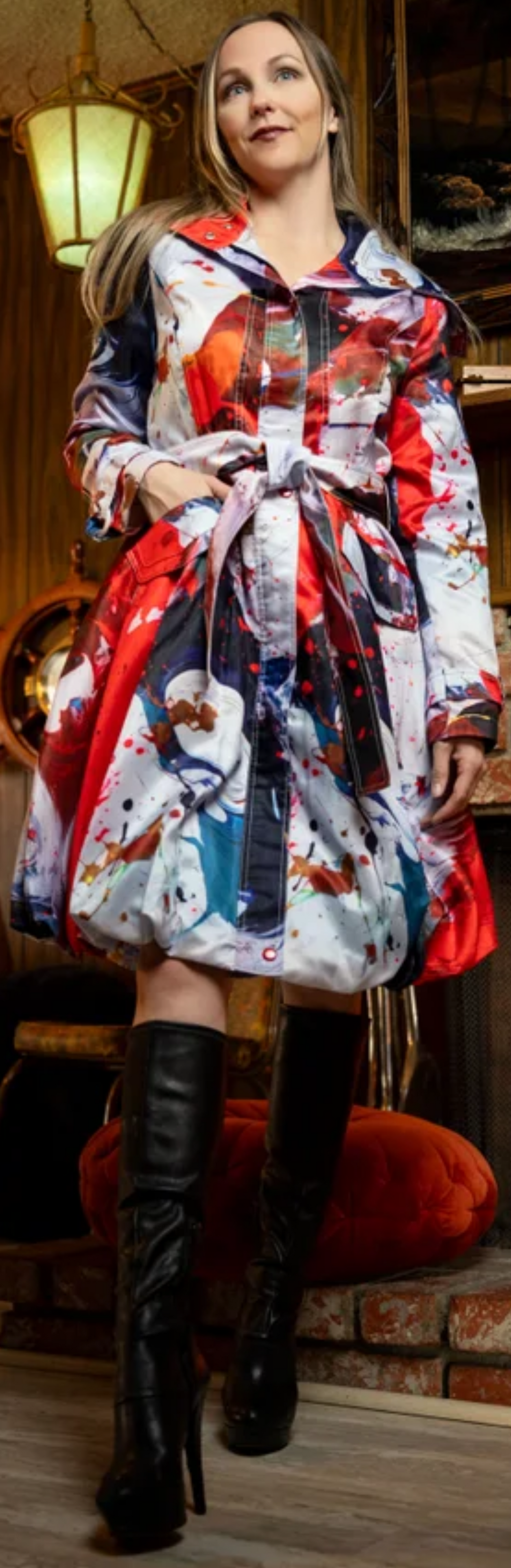 Samuel Dong's Printed Bubble Coat Dress - (19 Options)