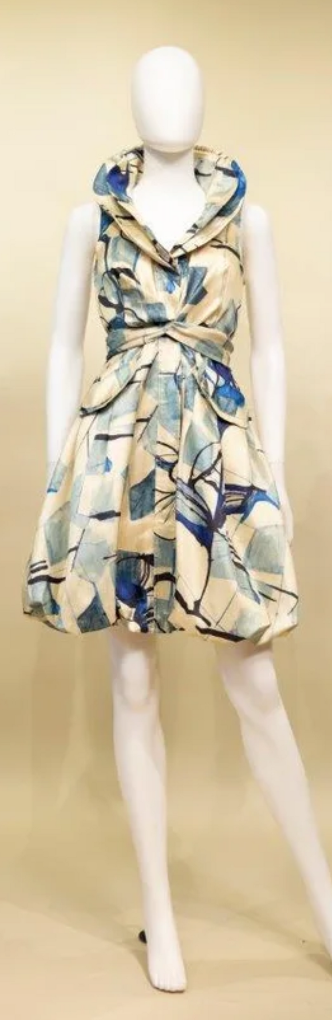 Samuel Dong's Print Double Collared Bubble Dress (17 Color Options)