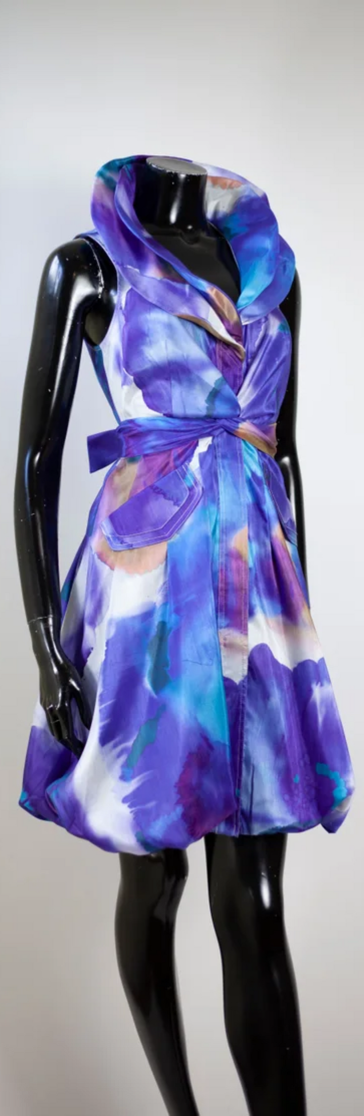 Samuel Dong's Print Double Collared Bubble Dress (17 Color Options)