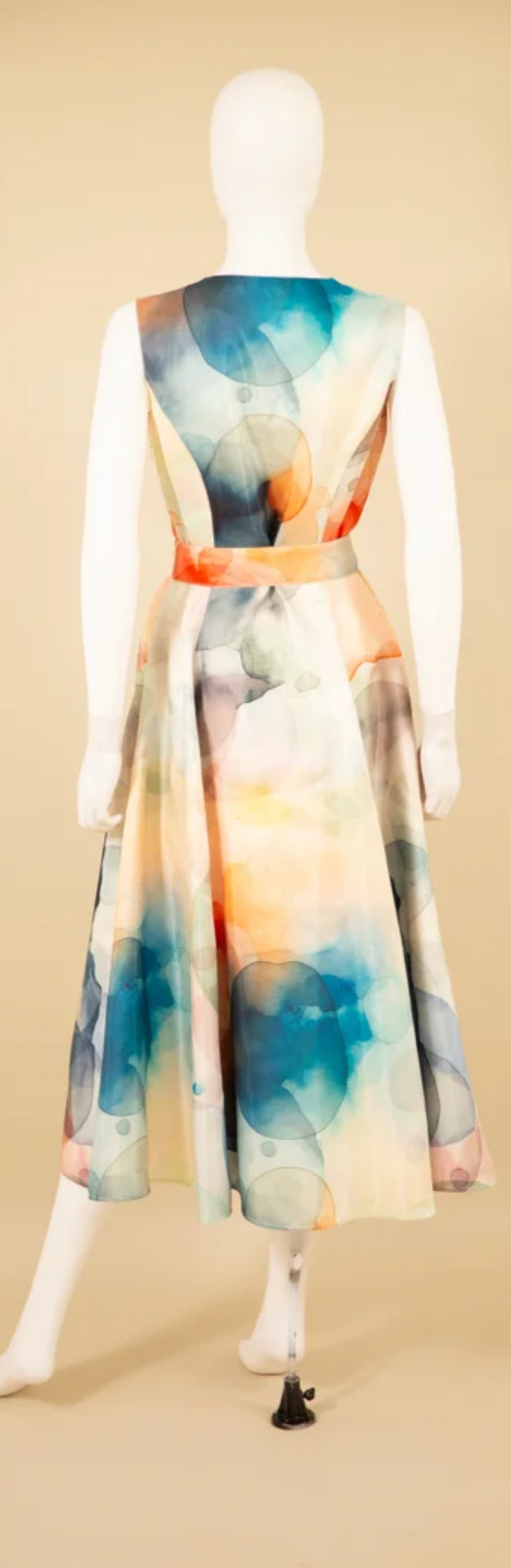 Samuel Dong's Printed Sleeveless Button Up Dress