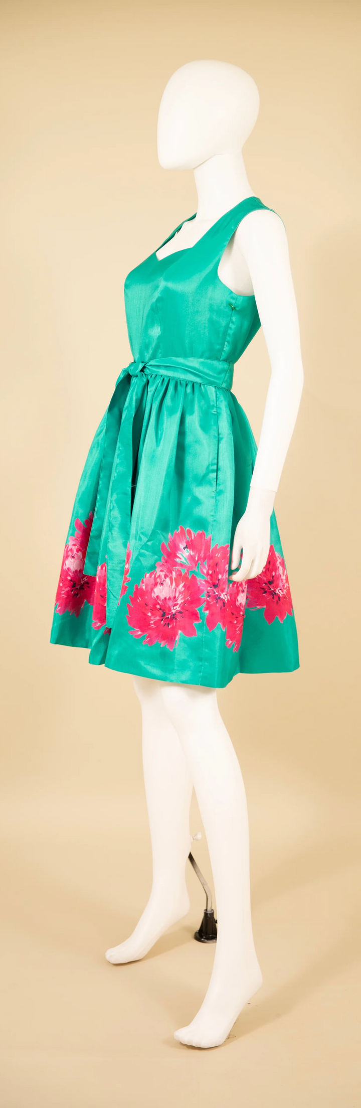 Samuel Dong's Floral Sqaure Neck Dress