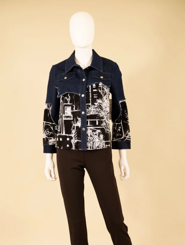 Samuel Dong's Patchwork Denim Jacket (3 Color Options)