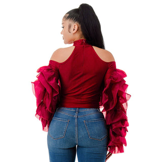 Eve of Elegance Ruffle Top