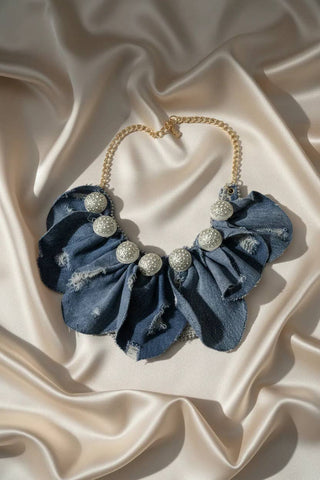 Denim & Diamonds Statement Necklace