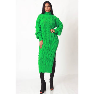 Bossline Cable Sweater Dress