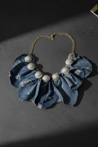 Denim & Diamonds Statement Necklace