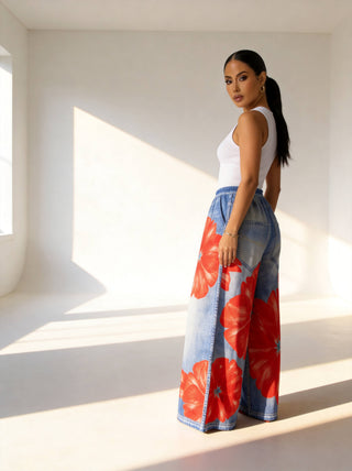 🌼 Golden Stroll Wide Leg Pant