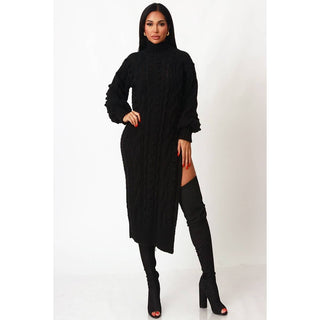 Bossline Cable Sweater Dress