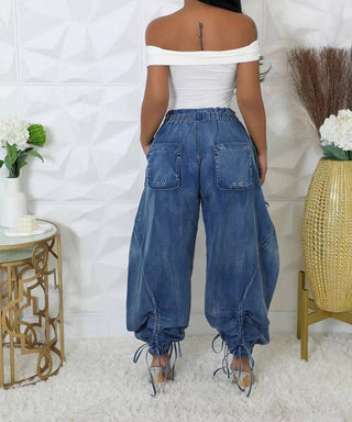 🤍 Laid-Back Drawstring Denim