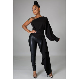 🖤 After Hours One-Shoulder Top