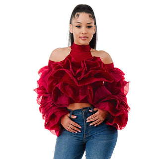 Eve of Elegance Ruffle Top
