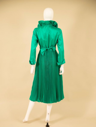 Samuel Dong's Pleated Dupioni Dress